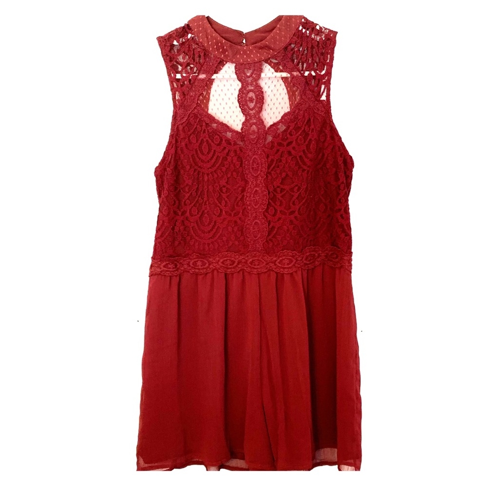 Burgundy Romper